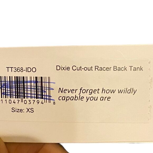 Jofit NWT Sz XS Blue Dixie Cut Out Racer Back Cross Pickleball Golf Tennis Top - Picture 4 of 4